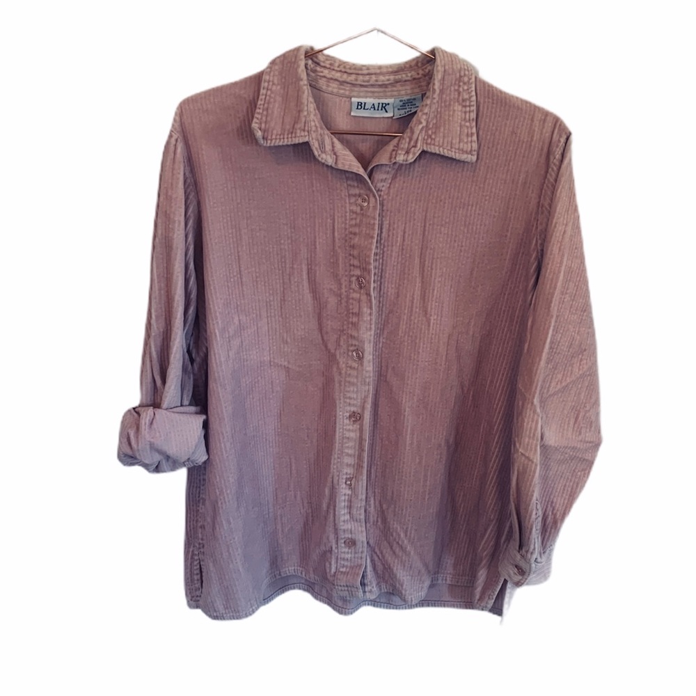Blair Vintage 90’s Ribbed Shacket Corduroy Button‎ Down